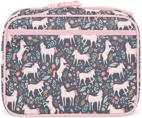 img 1 attached to 🍱 Insulated Lunch Box for Kids & Adults - Hadley, Unicorn Fields, Simple Modern