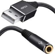 kepulu usb to audio jack: high-quality usb audio aux adapter for ps4, ps5, pc headsets, and more! logo