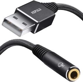 img 4 attached to KEPULU USB to Audio Jack: High-Quality USB Audio AUX Adapter for PS4, PS5, PC Headsets, and More!