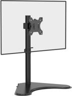 🖥️ wali free standing single lcd monitor desk mount - adjustable, fits 1 screen up to 32 inch, 17.6 lbs. weight capacity (mf001), black - improved seo logo