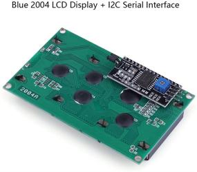 img 2 attached to 🔵 Enhanced Visuals: JANSANE 20x4 2004 LCD Display Screen with IIC I2C Module Interface Adapter - Set of 2 in Blue