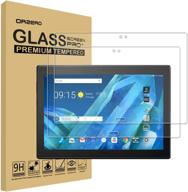 (2 pack) orzero lenovo moto tab (at&t), lenovo x704, tb-x704a tempered glass screen protector - 9h hd anti-scratch, bubble-free, lifetime replacement логотип