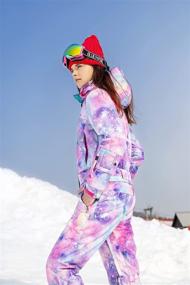 img 1 attached to SNBOCON Jumpsuits Snowboard Snowsuits Waterproof Outdoor Recreation