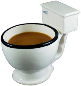 img 2 attached to 🚽 BigMouth Inc. The Original Toilet Mug – Funny 12 oz Ceramic Coffee Cup Shaped Like a Toilet – Ideal for Home or Office, Great Gag Gift for Everyone