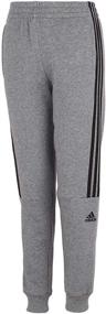 img 3 attached to Adidas Linear Jogger Heather 3 Stripe Boys' Clothing for Active