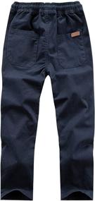 img 3 attached to Versatile WIYOSHY Solid Color Boys' Clothing with Drawstring Elastic - Comfortable and Stylish