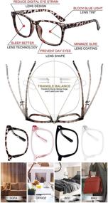 img 1 attached to 👓 WEMOOTANTS 4 PACKS: Blue Light Blocking Reading Glasses for Women (1.0-6.0) - Reduce Eye Strain and Fatigue!