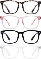 👓 wemootants 4 packs: blue light blocking reading glasses for women (1.0-6.0) - reduce eye strain and fatigue! logo