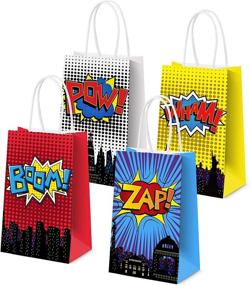 img 4 attached to 🎉 16-Piece Superhero Party Supplies Set - JOYET Superhero Theme Birthday Party Decorations, Including Superhero Party Bags in 4 Vibrant Colors