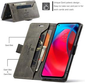 img 1 attached to 📱 HAII Moto G Stylus 5G 2021 Case - PU Leather Flip Wallet with Card Holder, Kickstand, Magnetic Closure - Shockproof Phone Cover for Motorola Moto G Stylus 5G 2021 (Coffee)