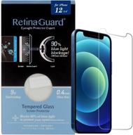 📱 защитное стекло retinaguard для iphone 12 mini (5,4") от синего света с ионами серебра, прошедшее тестирование sgs и intertek, блокирует вредный синий свет, снижает усталость глаз. логотип