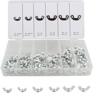 🔩 abn wing nut assortment set - 150pc standard sae steel wall anchors wing nuts: ideal for 3/16in, 1/4in, and 5/16in bolts logo