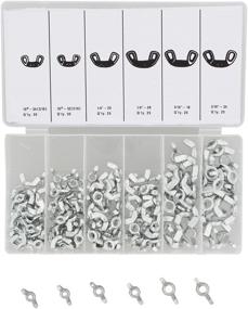 img 2 attached to 🔩 ABN Wing Nut Assortment Set - 150pc Standard SAE Steel Wall Anchors Wing Nuts: Ideal for 3/16in, 1/4in, and 5/16in Bolts