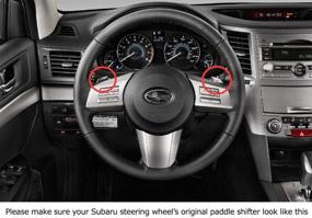 img 1 attached to 🔧 Высококачественные алюминиевые дистанционные лепестки руля для Subaru BRZ Impreza WRX Legacy XV Crosstrek (Оружейный металлический матовый финиш)