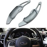 🔧 высококачественные алюминиевые дистанционные лепестки руля для subaru brz impreza wrx legacy xv crosstrek (оружейный металлический матовый финиш) логотип