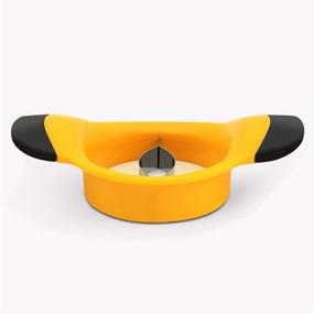 img 2 attached to 🥭 Mango Slicer Splitter Cutter Pitter: Stainless Steel Blade, Ergonomic Rubber Grip Handle - Fruit Kitchen Tool, Peach Corer (Mango Slicer)