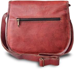 img 1 attached to Vintage Leather Crossbody Satchel Bag for Women by Rustic Town - Stylish Purses and Handbags