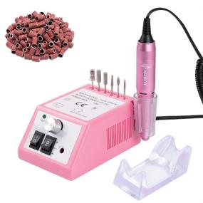 img 4 attached to 💅 Enhance Nail Care with the Professional Finger Toe Nail Care Electric Nail Drill Machine Manicure Pedicure Kit – Complete with Electric Nail Art File Drill and 1 Pack of Sanding Bands (Pink)