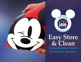 img 1 attached to Гибкие разделочные доски Disney Mickey Mouse, 4 шт. - Милые узоры, без BPA, безопасные для посудомоечной машины - 8x11 дюймов - Идеально для домашних поваров - Черно-многоцветные