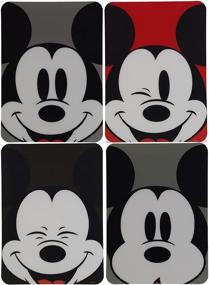 img 4 attached to Гибкие разделочные доски Disney Mickey Mouse, 4 шт. - Милые узоры, без BPA, безопасные для посудомоечной машины - 8x11 дюймов - Идеально для домашних поваров - Черно-многоцветные