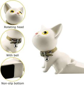 img 2 attached to Cute Cat Door Stopper: Non-Scratching, Strong Grip for All Surfaces (White)