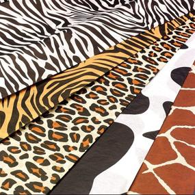img 1 attached to 🐾 Hygloss Products HYG8809 Animal Print Tissue Paper Set - Zebra, Tiger, Cheetah, Cowhide, Giraffe - 20inx30in