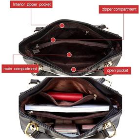 img 1 attached to 👜 Бордовые кожаные сумки: сумки хобо и кошельки в стиле плечевой ремень для женщин