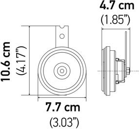 img 2 attached to Хелла 011225802 Универсальный набор сверхгромкого дискового гудка, черного цвета, 12В, диаметром 77 мм.