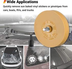 img 2 attached to 🚀 EWK Rubber Eraser Wheel and Adhesive Remover: Effortless Solutions for Cars, RVs, Trucks, Boats, Windows, Metal, Glass