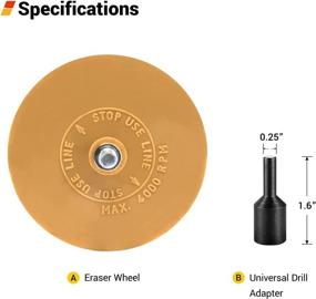 img 3 attached to 🚀 EWK Rubber Eraser Wheel and Adhesive Remover: Effortless Solutions for Cars, RVs, Trucks, Boats, Windows, Metal, Glass