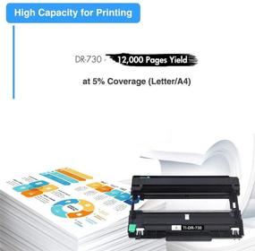 img 2 attached to 🖨️ TRUE IMAGE Compatible Brother DR-730 Drum Unit Replacement for MFC-L2710DW, L2750DW, HL-L2395DW, L2370DW (1-Pack Black)