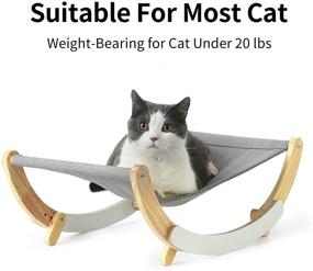 img 1 attached to 😺 FUKUMARU Cat Hammock: New Moon Cat Swing Chair and Kitty Hammock Bed for Small to Medium Size Cats or Toy Dogs - Perfect Cat Furniture Gift