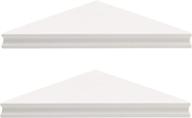 📚 white 16-inch corner shelves 2-pack by amazon basics logo