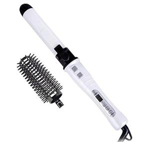 img 2 attached to 🔥 AIKO PRO Automatic Rotating Tourmaline Ceramic 1.25 Inch Curling Iron Hair Curler Wand - LCD Display, Adjustable Temperature & Dual Voltage - Ideal for All Hair Types (White)