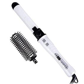 img 3 attached to 🔥 AIKO PRO Automatic Rotating Tourmaline Ceramic 1.25 Inch Curling Iron Hair Curler Wand - LCD Display, Adjustable Temperature & Dual Voltage - Ideal for All Hair Types (White)