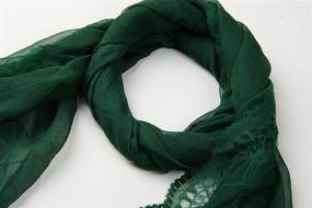 img 3 attached to Corciova Womens Imitated Scarf Green