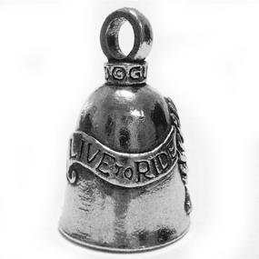 img 2 attached to 🏍️ Enhance Your Motorcycling Experience with the Guardian Bell Live To Ride 2 Inch Silver Biker Luck Riding Bell!