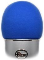 🎤 оптимизированный поролоновый ветрозащитный экран для blue yeti и других крупных микрофонов - совместим с mxl, audio-technica и другими - премиум-поролоновый материал повышает способности вашего микрофона к фильтрации поп-звуков (синий) логотип