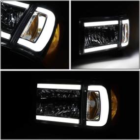 img 2 attached to 💡 Enhance Your F-Series & Bronco with DNA Motoring HL-LB-F15087-CH-AM Chrome Headlights With LED DRL - Perfect Fit for 87-91 F150 F250 F350 Bronco