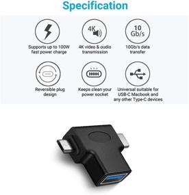 img 2 attached to 🔌 Versatile 2 in 1 OTG Converter: USB 3.0 to Micro USB and Type C Adapter - USB3.0 Female to Micro USB Male and USB C Male Connector (1 Pack)