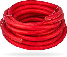 img 2 attached to Upgrade Your Power/Ground Setup: InstallGear 1/0 Gauge Red 25ft OFC Wire - 99.9% Oxygen-Free Copper