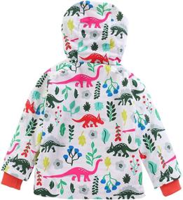 img 3 attached to 🦖 KISBINI Cartoon Dinosaur Boys' Windproof Outdoor Clothing, Jackets & Coats