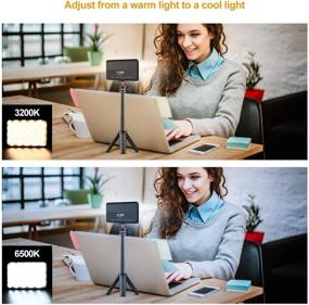 img 3 attached to VIJIM Настольная лампа для ноутбука для звонков через Zoom: Улучшенное освещение для компьютера для видеоконференций и удаленной работы.