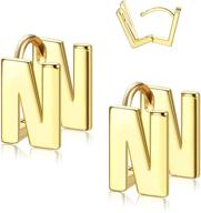 jewenova sterling initial earrings alphabet girls' jewelry logo