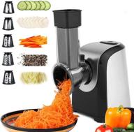 🥗 efficient electric salad machine: 5 blade spiralizer, vegetable slicer, shredder, cutter & cheese grater set for home kitchen use логотип