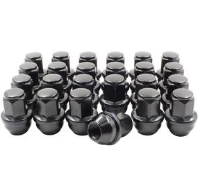 img 4 attached to 🔩 Set of 24 OEM Black 14x1.5 Lug Nuts for Ford F150, Expedition, Lincoln 4L3Z-1012-A 611-288 Wheel Lug Nut, Factory Style Lug Nuts M14x1.5 Thread Black 24 PC by Wheel Accessories Parts