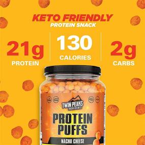 img 2 attached to 🧀 Twin Peaks Nacho Cheese Protein Puffs - Low Carb & Keto Friendly (300g, 21g Protein, 2g Carbs)