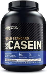 img 4 attached to Gold Standard Micellar Casein Protein Powder - Slow Digesting, Keeps You Fuller 🥛 for Longer, Supports Overnight Muscle Recovery, Cookies & Cream Flavor, 4 lbs (Packaging May Vary)