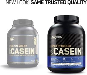 img 3 attached to Gold Standard Micellar Casein Protein Powder - Slow Digesting, Keeps You Fuller 🥛 for Longer, Supports Overnight Muscle Recovery, Cookies & Cream Flavor, 4 lbs (Packaging May Vary)