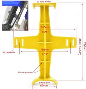 img 3 attached to 🏍️ Высокопроизводительная стяжка CAKEN на 10-1/2 дюйма для мотокросса: Фиксатор вилки, поддержка колеса (желтый)